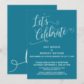 Invitation Célébrons l'élégant Mosaïque Bleue en Réception Se (Devant / Derrière)