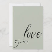 Invitation Célébrons l'élégant vert sauge pour une réception  (Dos)