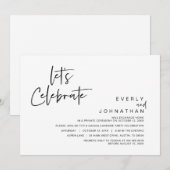 Invitation Célébrons, Mariage Intime (Devant / Derrière)