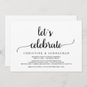 Invitation Célébrons, Mariage Intime Rustique Moderne (Devant / Derrière)