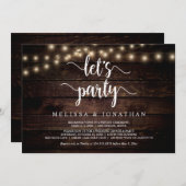 Invitation Célébrons, Mariage Rustique Fuite Party (Devant / Derrière)