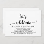 Invitation Célébrons, Mariage Rustique Fuite Party (Devant / Derrière)