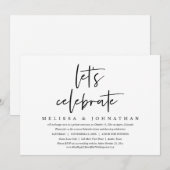 Invitation Célébrons, Mariage Simple et Intime (Devant / Derrière)