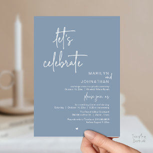 Invitation Célébrons, Réception de Mariage Moderne Minimalist