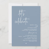 Invitation Célébrons, Réception de Mariage Moderne Minimalist (Devant)