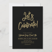 Célébrons | Soirée Cocktail Script Black Chic