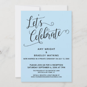 Invitation Célébrons un élégant Baby Blue pour réception uniq