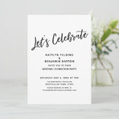 Invitation Célébrons un mariage décontracté dans un cadre mod (Debout devant)