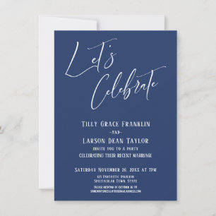 Invitation Célébrons une élégante réception de mariage modern
