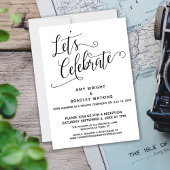 Invitation Célébrons une réception de mariage élégante après 