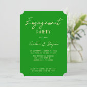 Invitation Céleri et Forêt Vert Couleurs Partie d'engagement (Debout devant)