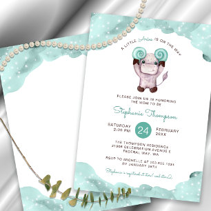 Invitation Céleste Aries Astrologie Signe Baby shower de la M