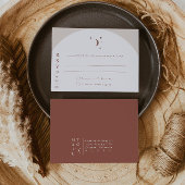 Invitation CELESTE Boho Moon & Stars Terracotta RSVP