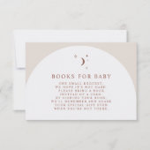 Invitation CELESTE Boho Terracotta Livres pour Baby Insert Ca (Devant)
