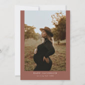 Invitation CELESTE Boho Terracotta Moon Arch Baby shower (Dos)