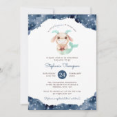 Invitation Céleste Capricorne Astrologie Baby shower des sign (Devant)