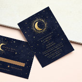 Invitation céleste de minuit bleu étoiles Mariage de lune
