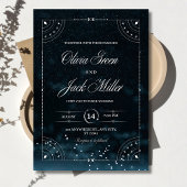 Invitation céleste du Mariage de nuit étoilé