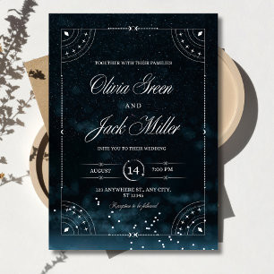 Invitation céleste du Mariage de nuit étoilé