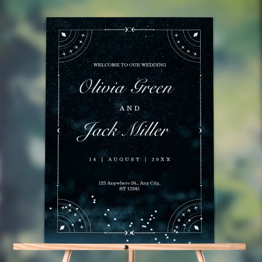 Invitation céleste du Mariage de nuit étoilé (Neutre)