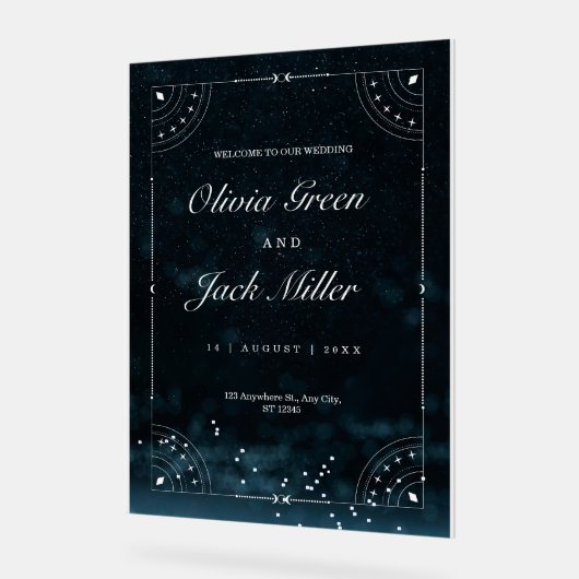 Invitation céleste du Mariage de nuit étoilé (Angle)