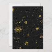 Invitation Céleste Écrit dans les Étoiles Sauvegarder la Date (Dos)