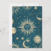 Invitation Céleste Emerald Gold Crescent Lune (Dos)