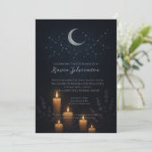 Invitation Céleste Indigo Pagan Witch Funeral (Debout devant)