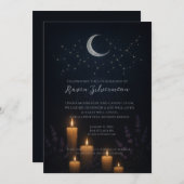 Invitation Céleste Indigo Pagan Witch Funeral (Devant / Derrière)