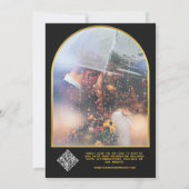 Invitation Céleste Lune d'or noir Sun Crest RSVP QR Code (Dos)