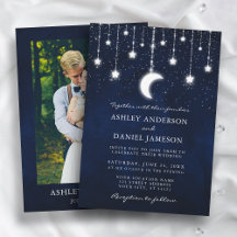 Céleste Lune Étoiles à cordes Lumières Mariage pho