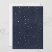 Invitation Céleste Midnight Blue Gold Stars Quinceanera (Dos)