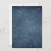 Invitation Céleste Midnight Blue Moon Stars Mariage (Dos)