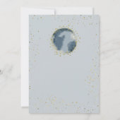 Invitation céleste minuit bleu étoiles lune Mariage Invita (Dos)