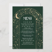 Invitation Céleste Nuit Sky Stars Arch Menu Mariage (Devant)