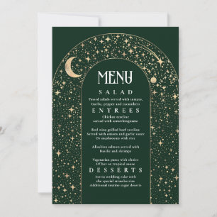 Invitation Céleste Nuit Sky Stars Arch Menu Mariage
