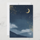 Invitation Céleste Save the Date | Nuit étoilée Navy & Or (Dos)