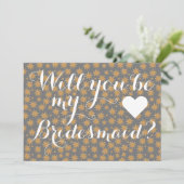 Invitation Céleste Serez-Vous Mon Épouse En Blanc Script (Debout devant)