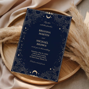 Invitation Céleste Vintage Minuit