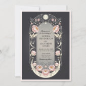 Invitation Celestial Blush Blossom Art Nouveau Wedding (Devant)