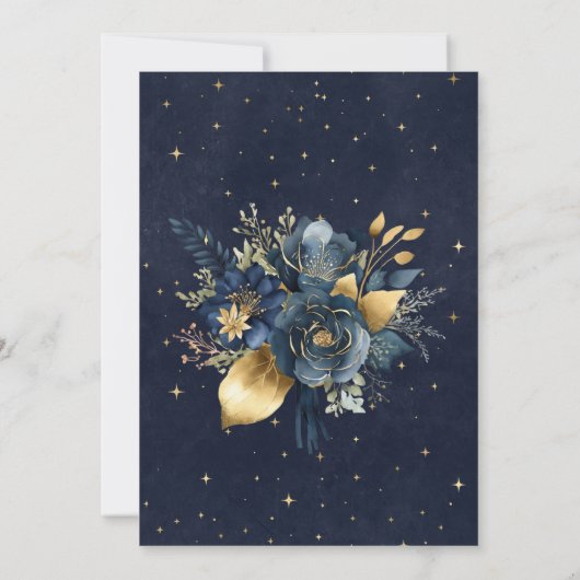 Invitation Celestial Floral Moon Graduation Announcement (Dos)