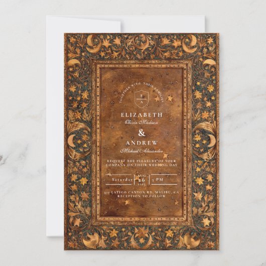 Invitation Celestial Gothic Baroque Wedding (Devant)