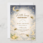 Invitation Celestial Honey Bee Baby Shower (Devant)