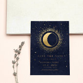 Invitation Celestial Midnight Blue Stars Photo Enregistrer La