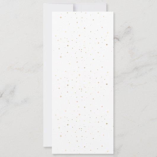 Invitation Celestial Midnight Gold Mariage Dinner Menu (Dos)