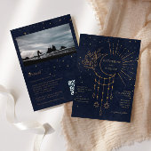 Invitation Celestial Midnight Stars Budget Mariage photo