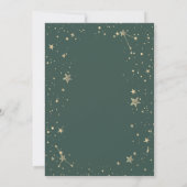 Invitation Celestial Moon,Stars Diamond Green Bridal Shower  (Dos)
