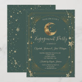 Invitation Celestial Moon Stars Frame (Devant / Derrière)