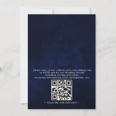 Invitation Celestial Moon Stars String Lights QR Code Wedding (Dos)