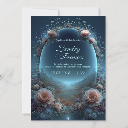 Invitation Celestial Moonlit Valley Ethereal Portal Wedding (Devant)